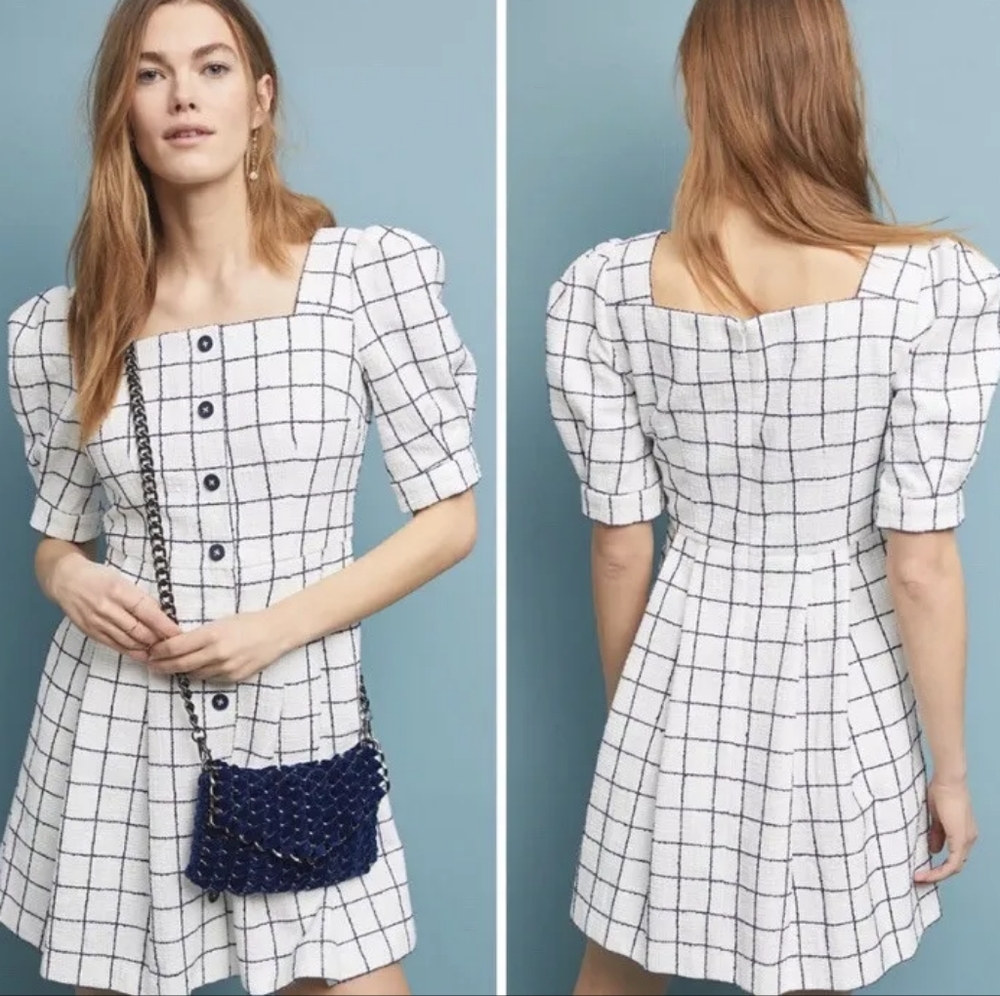 Gal Meets Glam - Dawn windowpane dress - Size 2P